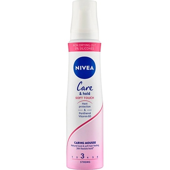 Nivea Care & Hold Soft Touch Caring Mousse tužidlo střední fixace 150 ml