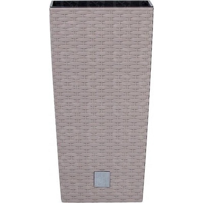Prosperplast RATO SQUARE Kvetináč 40cm, 91,5l, ratan krémová DRTS400
