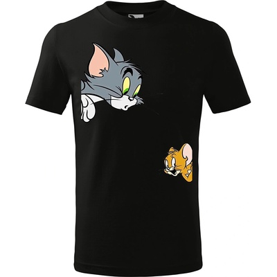 Handel detské tričko Tom a Jerry čierna