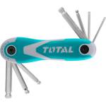TOTAL Комплект шестостенни ключове TOTAL, 8 броя, с топка, CrV THT1061836 (THT1061836)