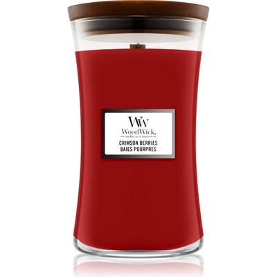 WoodWick Crimson Berries ароматна свещ с дървен фитил 610 гр