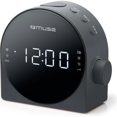 Muse | M-185CR | Dual Alarm Clock radio PLL | AUX in | Black (M-185CR)