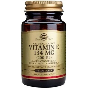 Solgar Хранителна добавка Витамин Е 134 мг, Solgar Vitamin E 134mg (200IU) 50 Softgels