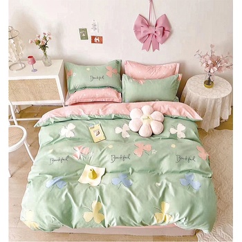 EmonaMall Двулицево спално бельо с ластик EmonaMall, 6 части - Модел S15933 (S15933-66666e)