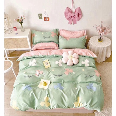 EmonaMall Двулицево спално бельо с ластик EmonaMall, 6 части - Модел S15933 (S15933-66666e)