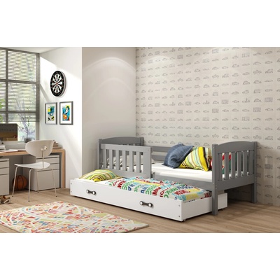 Interbeds Kubus 3 s matracom rozkladacia Grafit / biela