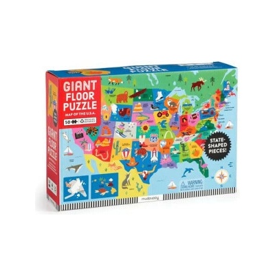Mudpuppy Map of the U.S.A. Giant Floor 48 Piece