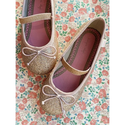 Konges Slojd baleriny třpytivé BAL Flamingo Plume růžové