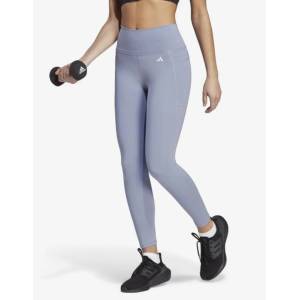 Adidas Training Optime Stash Pocket High-Waisted 7/8 Leggings Purple - magazinko