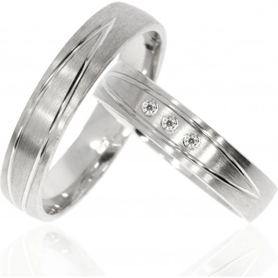 Zlatnictví Helios Stříbrné snubní prsteny CRG 100