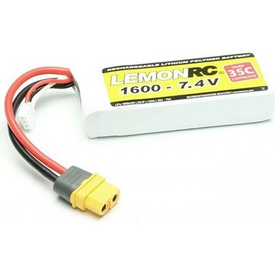 LemonRC 15713 akupack Li-Pol (modelářství), 7.4 V, 1600 mAh, články 2, 35 C, Softcase, XT60 – Zbozi.Blesk.cz