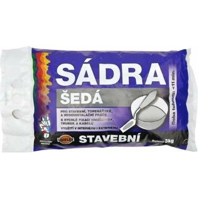 Sádra šedá, stavební, 3 kg