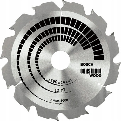 BOSCH Kotouč 250x30x3,2 20Z Construct Wood na dřevo s hřebíky