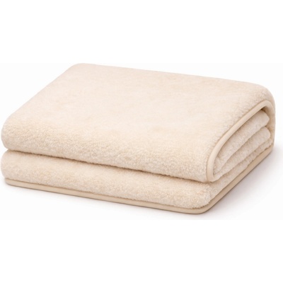 Lotos-Dreams Vlněná deka Merino bez vzoru světle krémová 450g/m2 250x200