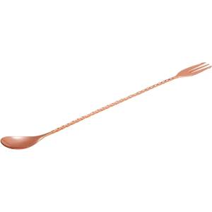 Barshaker Бар лъжичка Mezclar с вилица накрайник - 30 cm - Copper