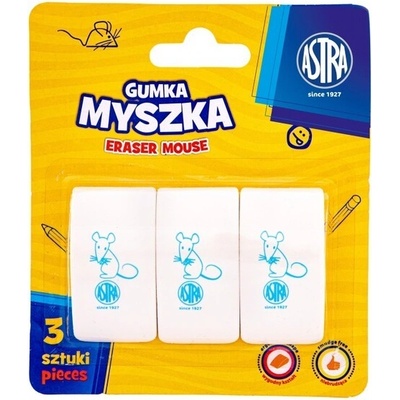 ASTRA Mouse ergonomická biela guma 403022009 blister 3 ks