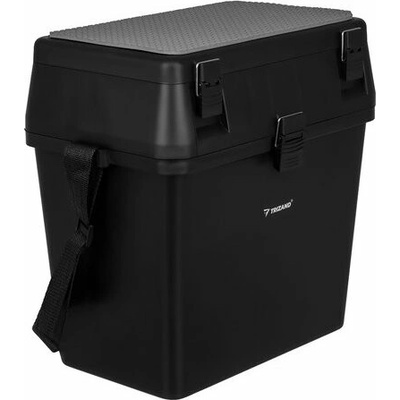 Trizand 27412 Rybářská bedna se sedátkem do 140 kg, 38 × 34 × 21 cm, černá