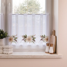 Záclona žakárová, Vianočná hviezda, biela 60 cm