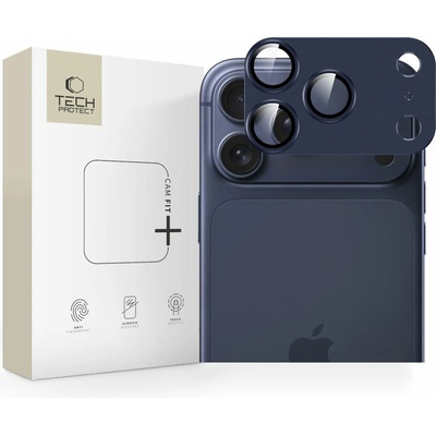 Ochranné sklo zadní kamery Tech-Protect Camfull Fit+ na iPhone 17 Pro Max deep blue