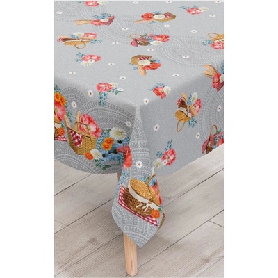 Ubrus PVC 185B, metráž, 20 m x 140 cm, vlčí máky s košíky, IMPOL TRADE