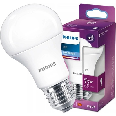 Philips LED žiarovka 1x10W E27 1055lm 6500K studené denné svetlo, matná biela, EyeComfort