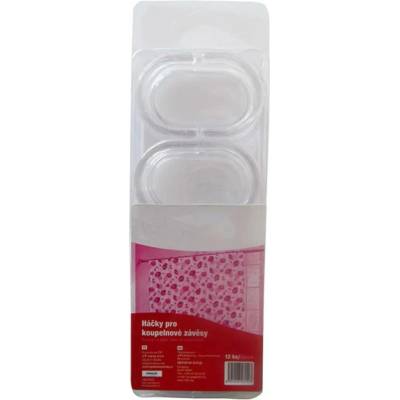 Aqualine Kroužky na sprchový závěs 12 ks, plast, čirá, 23037