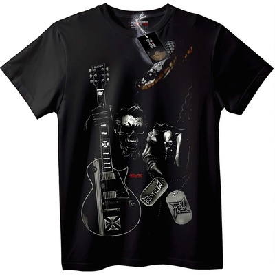 NOONEBRAND Тениска Metallica Череп с Китара - 4XL, Black