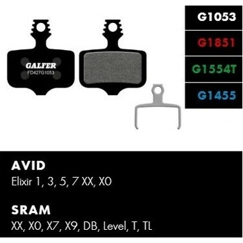 Platničky Galfer FD427 - Avid, Sram ZMES PLATNIČIEK: ADVANCED (červená)