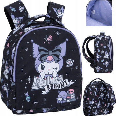 BATOH VÝLETNÍ DO ŠKOLKY KUROMI ČERNÝ FIALOVÝ