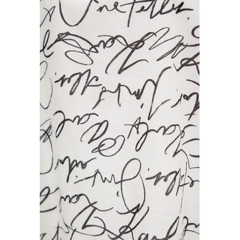 KARL LAGERFELD Памучна блуза Karl Lagerfeld дамска в бежово с десен A3W11039 (A3W11039)