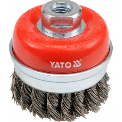 Yato Kartáč drátěný čelní M14 x 75 mm INOX YT-4768