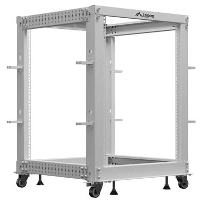 Lanberg open rack 19" 15U 600x600-1100 adjustable, grey (OR01-6115-S)