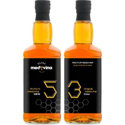 Medovina Elisa dárek k 53. narozeninám 11% 2 x 0,5 l
