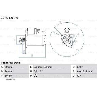 BOSCH STARTER 0 986 018 570