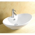 Inter Ceramic Умивалник за баня Анна 65х43см, бял за плот или мебел (846)
