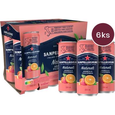 San Pellegrino Arancia & Fico d´India plech 6 x 330 ml