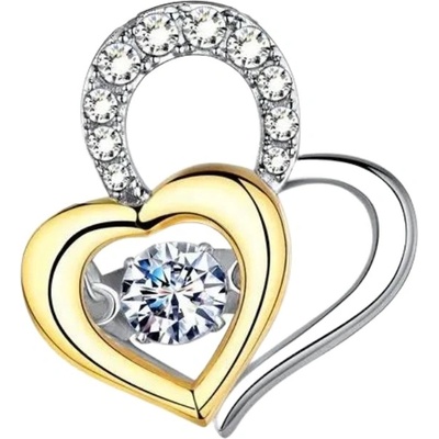 Majya Stříbrný přívěsek TWO HEARTS 11124