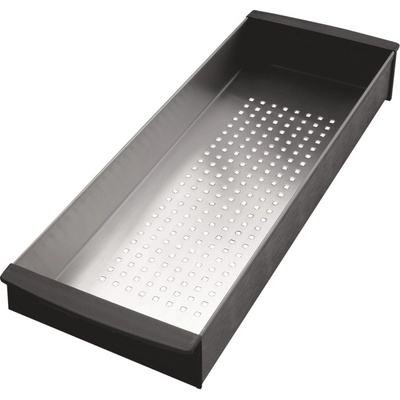 Odkapávací miska do velké komory dřezu FRANKE 112.0066.060, 156 mm x 417 mm, nerez / černý plast
