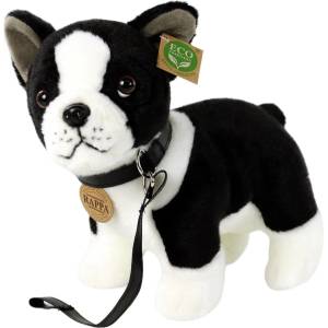 Rappa Плюшена играчка Rappa Еко приятели - Куче Бостънски териер с каишка, 23 cm (204416) - ozone