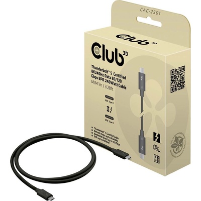 club3D CAC-2501 Thunderbolt™ Thunderbolt ™ (USB-C ®) zástrčka 1m černý