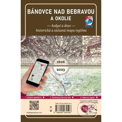 Porovnávacia mapa Bánovce nad Bebravou a okolie kedysy a dnes - CBS