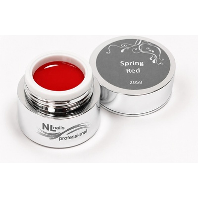NL nails professional Uv Led barevný gel spring red 5ml