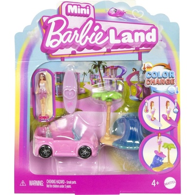 Mattel Barbie: Mini BarbieLand a Plážové Vozidlo JCR35