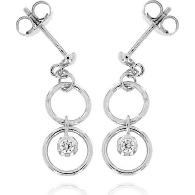 Zlatnictví U Kostela visací náušnice se zirkonem 9526