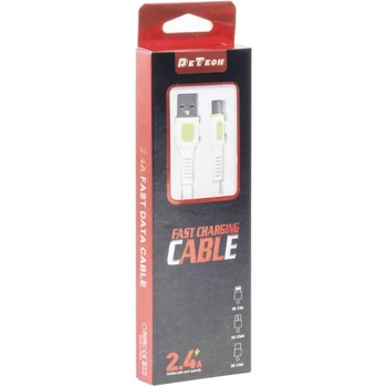 Image 1 of DeTech Кабел за данни DeTech DE-C36M, Micro USB, 1.0m, Бял - 40191