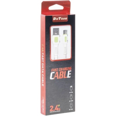 DeTech Кабел за данни DeTech DE-C36M, Micro USB, 1.0m, Бял - 40191