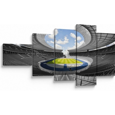 Obraz - fotbalový stadion, pětidílný 110x60 cm