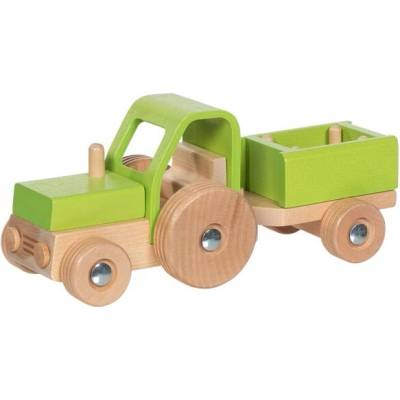 Goki Drevený traktor s prívesom