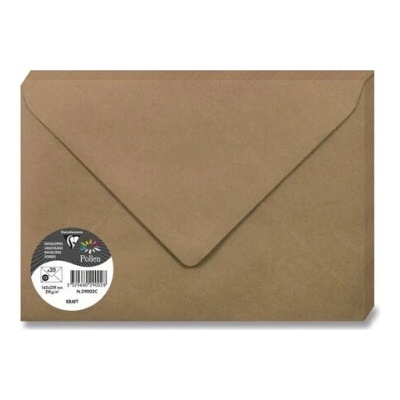 Obálka Clairefontaine Kraft C5, olizovacia 20 ks -