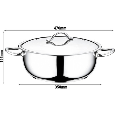 G.Gastro Hrnec - Nerezová ocel - Ø 340 mm - 10 L - Výška: 120 mm - D14159086